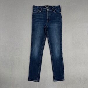 Lucky Brand Jeans Womens 2 Blue Hayden Skinny Stretch Distressed Denim Preppy